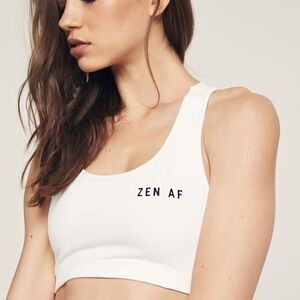 Spiritual Gangster White Zen AF Sports Bra